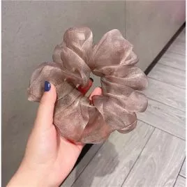 Quà Tặng Dây Buộc Tóc Scrunchies Nâu