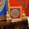 Tranh Thangka Mandala Tâm Chú