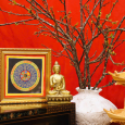 Tranh Thangka Mandala Tâm Chú