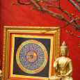 Tranh Thangka Mandala Tâm Chú