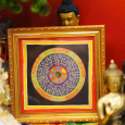 Tranh Thangka Mandala Tâm Chú