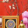 Tranh Thangka Mandala Tâm Chú