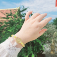 Lắc Tay Hồ Ly Thạch Anh Vàng (Thổ, Kim)