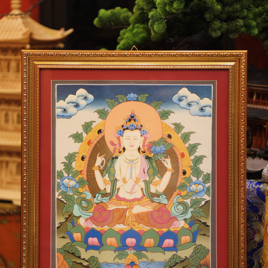 Thangka Quán Âm Tứ Thủ