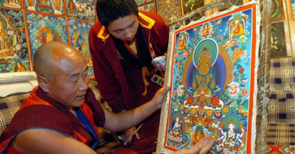 Vùng đất thiêng Tây Tạng mở ra những hình ảnh về thế giới thiên quốc qua tranh Thangka